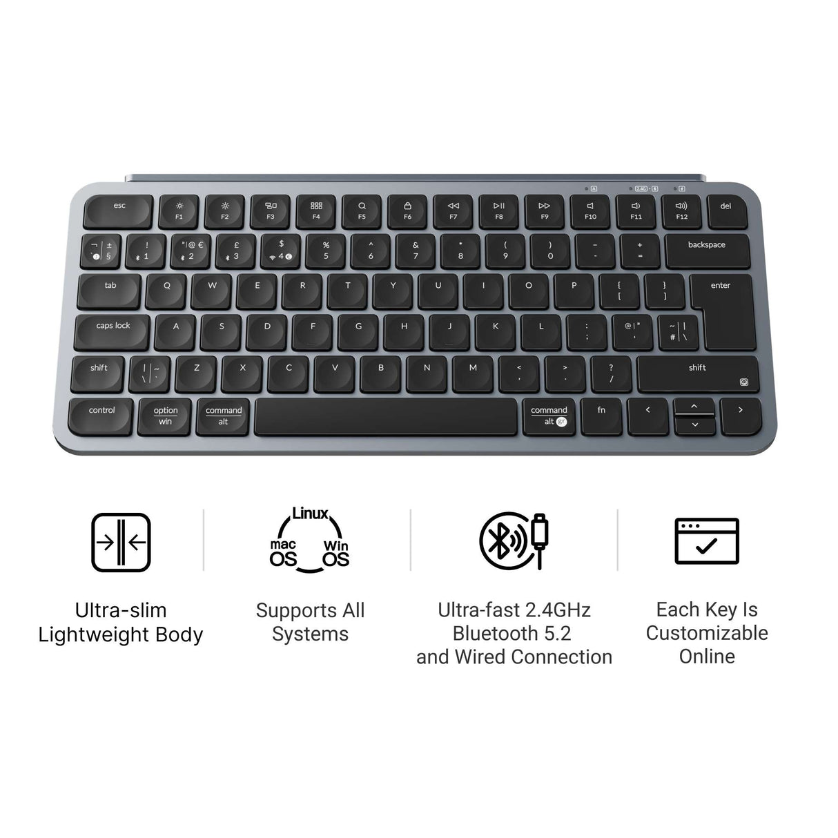 Keychron B1 Pro Ultra-Slim Wireless Keyboard ISO Layout Collection