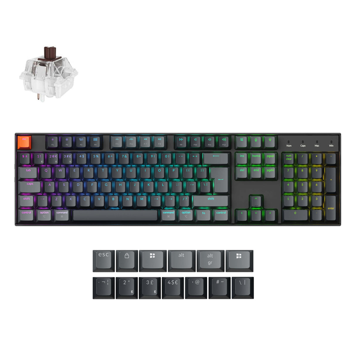 Keychron K10 QMK Wireless Mechanical Keyboard (ISO Layout) - Version 2