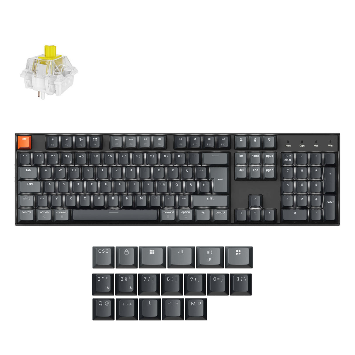 Keychron K10 QMK Wireless Mechanical Keyboard (ISO Layout) - Version 2