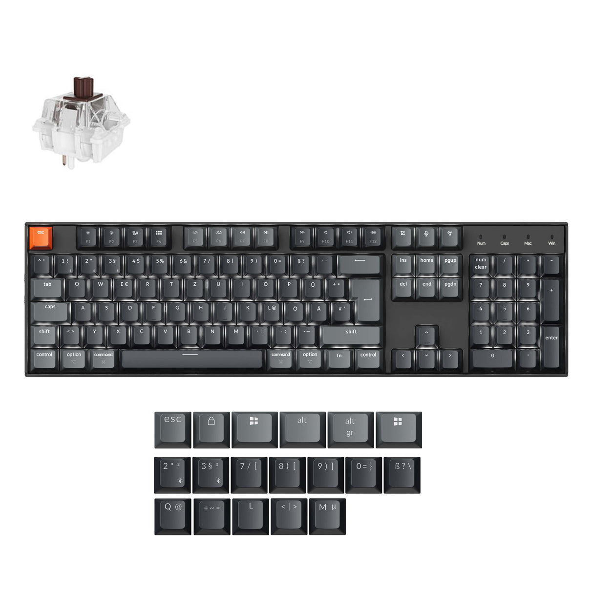 Keychron K10 QMK Wireless Mechanical Keyboard (ISO Layout) - Version 2