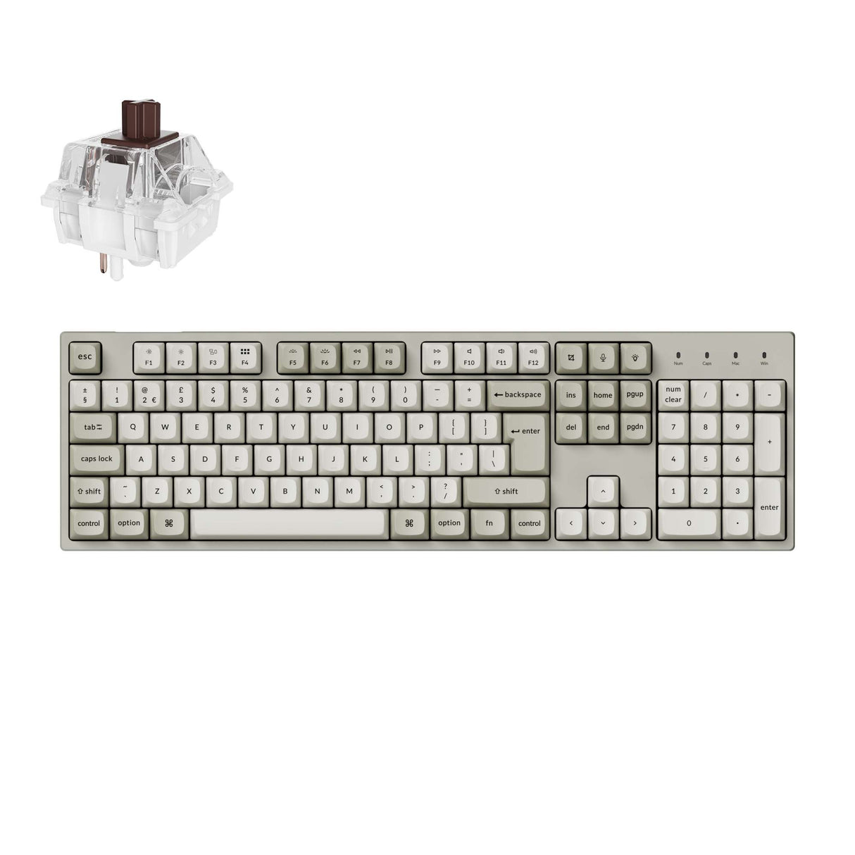 Keychron C2 Pro 8K QMK Wired Custom Mechanical Keyboard ISO Layout Collection