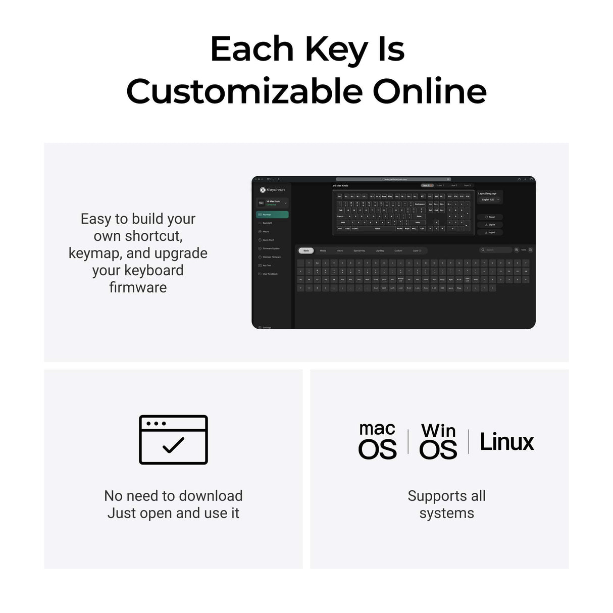 Keychron V6 Max QMK Wireless Custom Mechanical Keyboard ISO Layout Collection