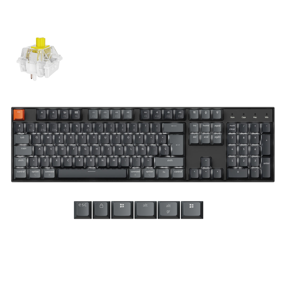 Keychron K10 QMK Wireless Mechanical Keyboard (ISO Layout) - Version 2