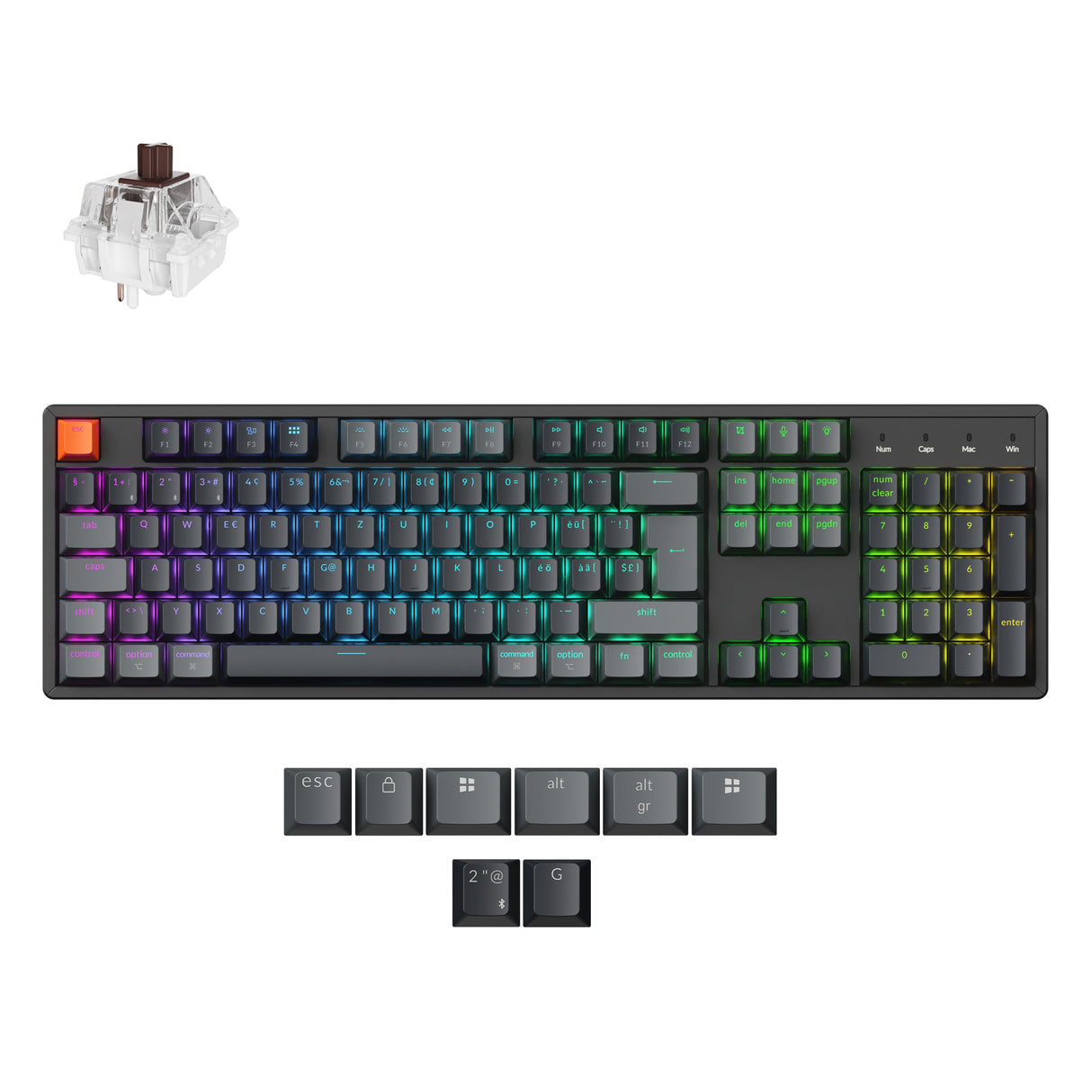 Keychron K10 QMK Wireless Mechanical Keyboard (ISO Layout) - Version 2