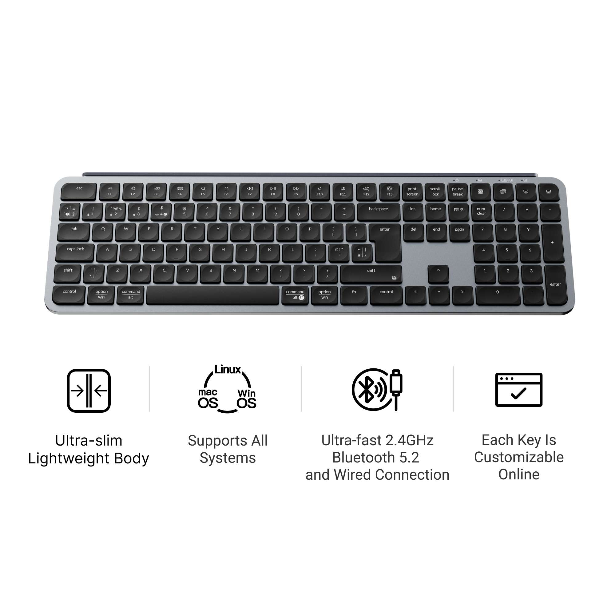 Keychron B6 Pro Ultra-Slim Wireless Keyboard ISO Layout Collection