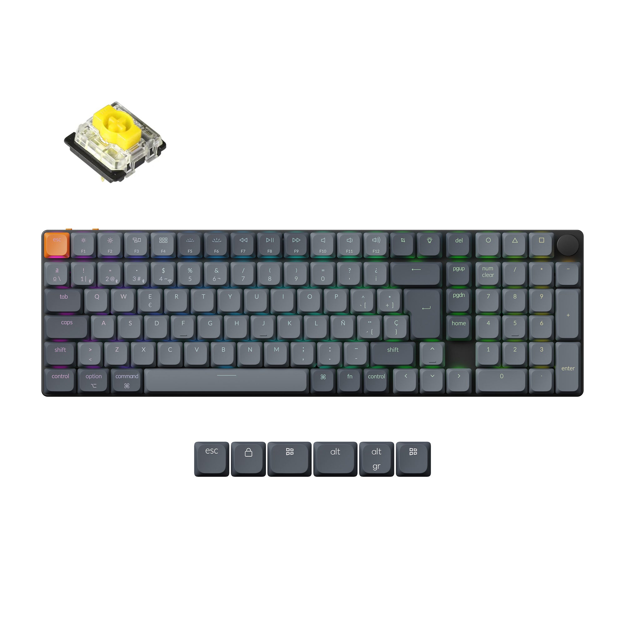 Keychron K17 Max QMK Wireless Custom Mechanical Keyboard ISO Layout Collection
