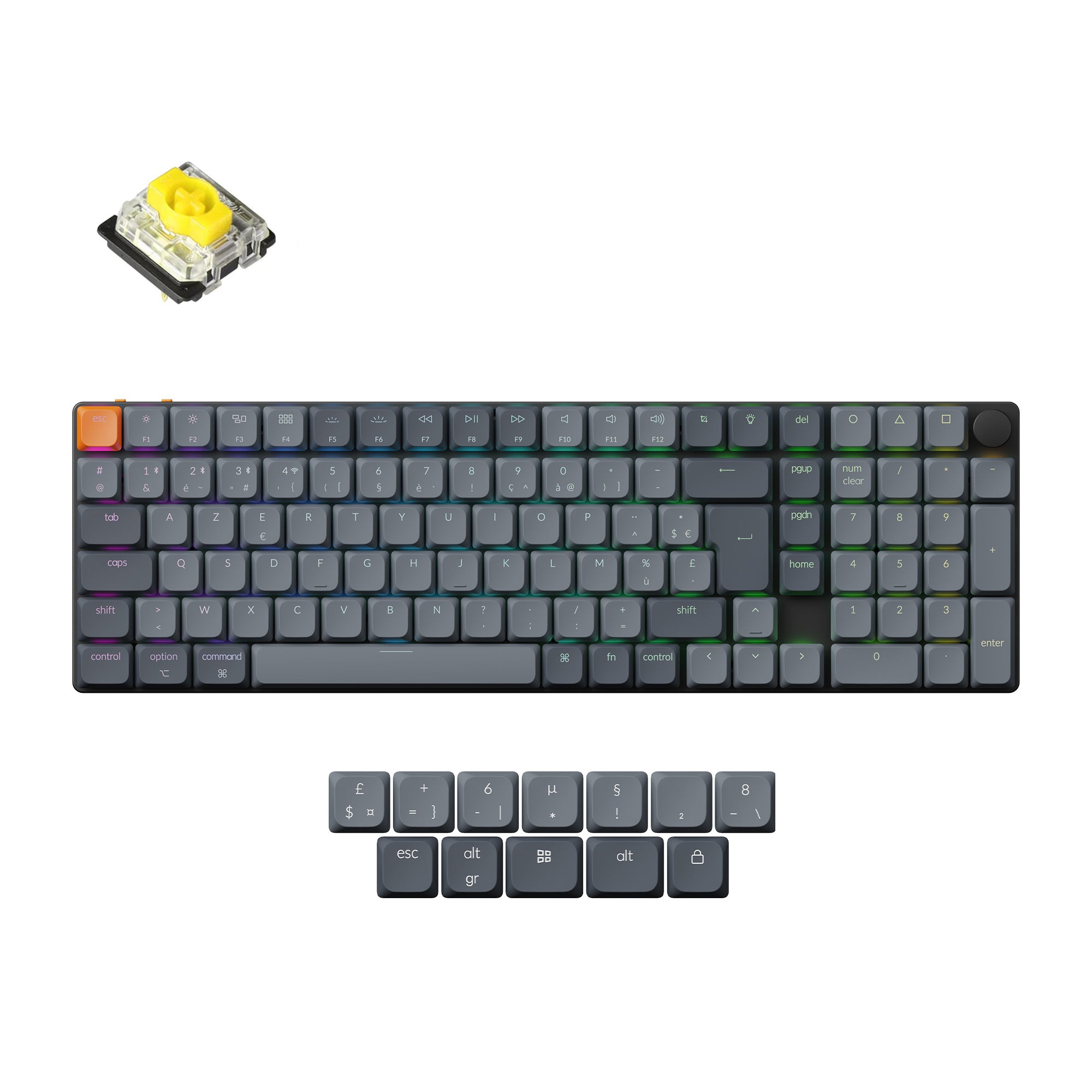 Keychron K17 Max QMK Wireless Custom Mechanical Keyboard ISO Layout Collection