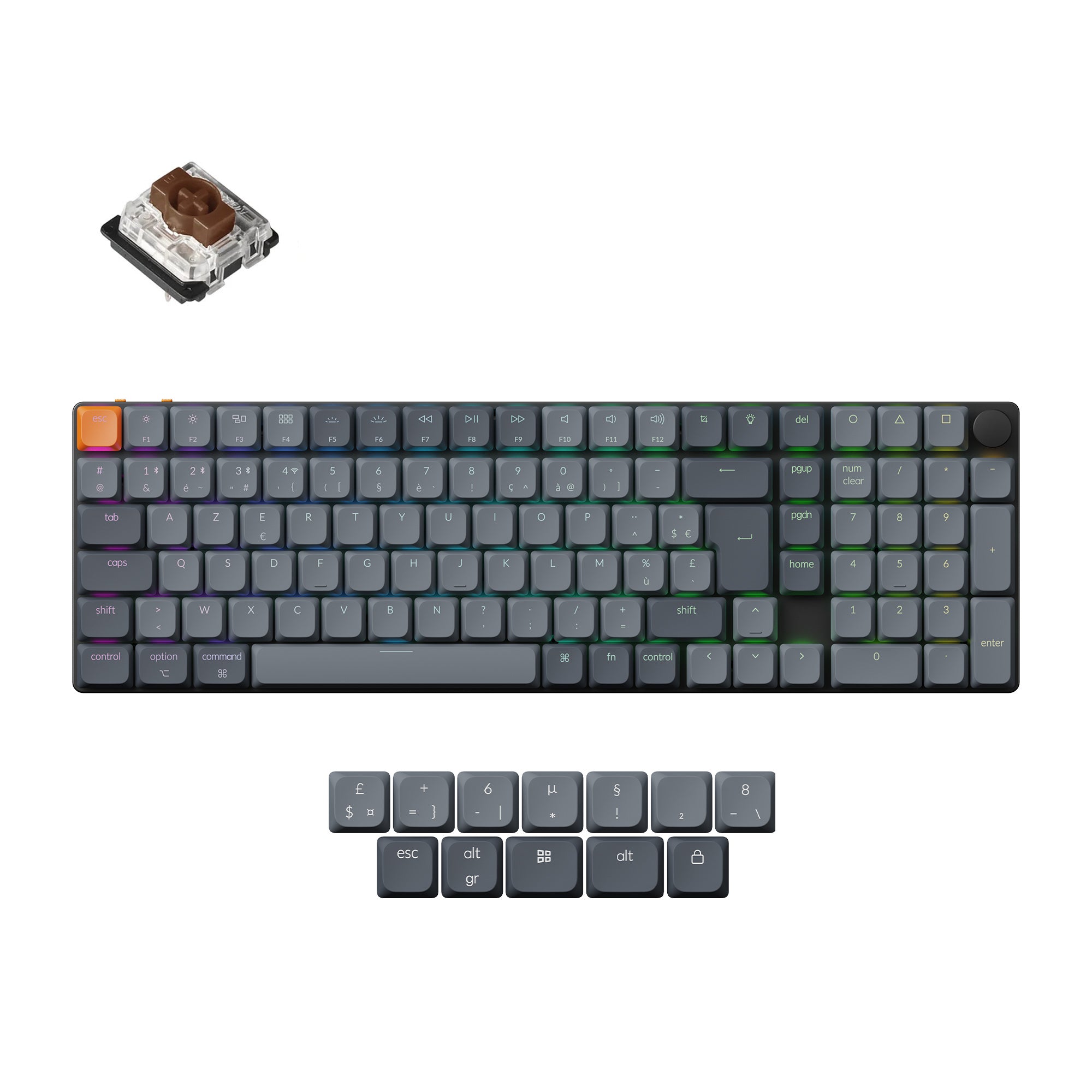 Keychron K17 Max QMK Wireless Custom Mechanical Keyboard ISO Layout Collection
