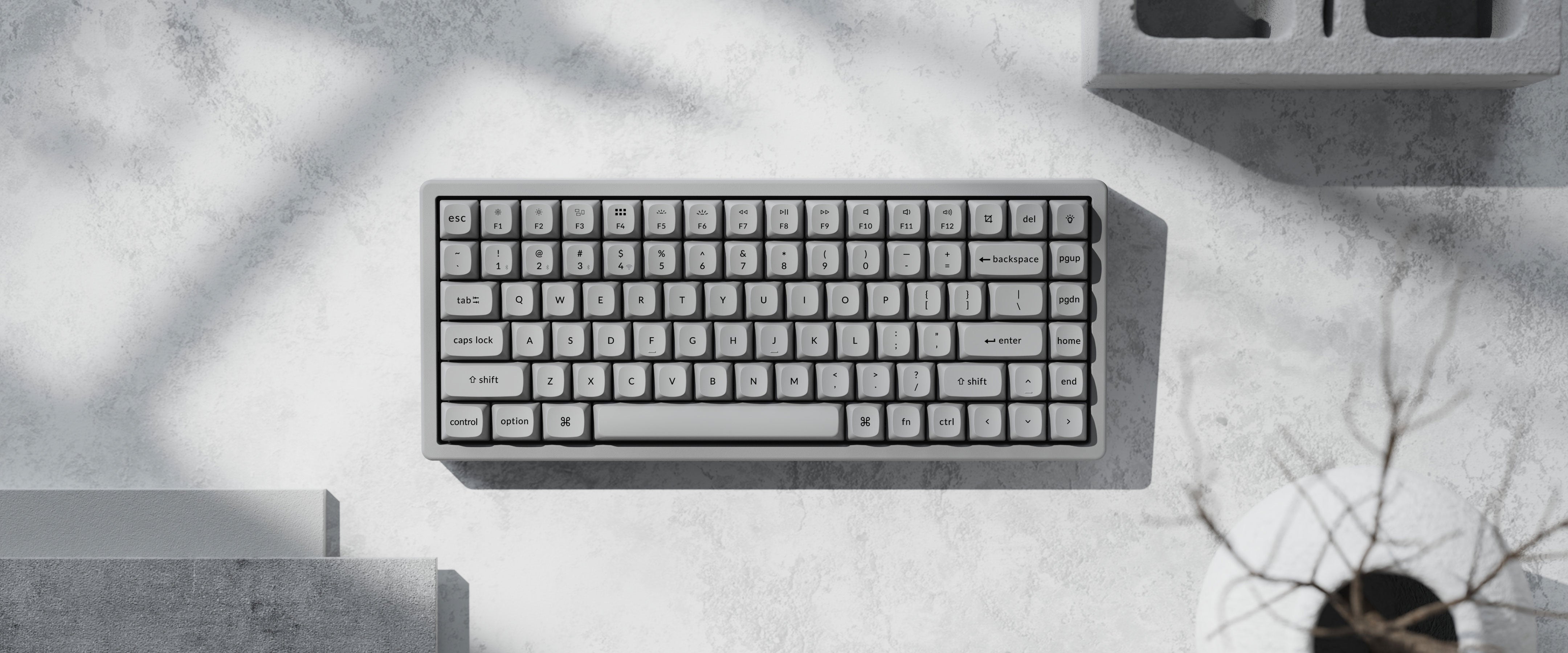 Shop K2 HE Concrete 75% Hall Effect Keyboard | Keychron UK