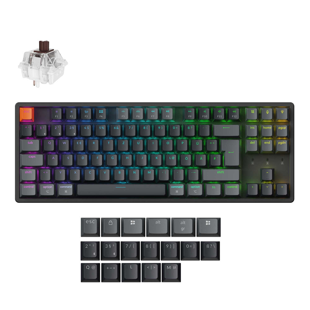 Keychron K8 QMK Wireless Mechanical Keyboard (ISO Layout) - Version 2