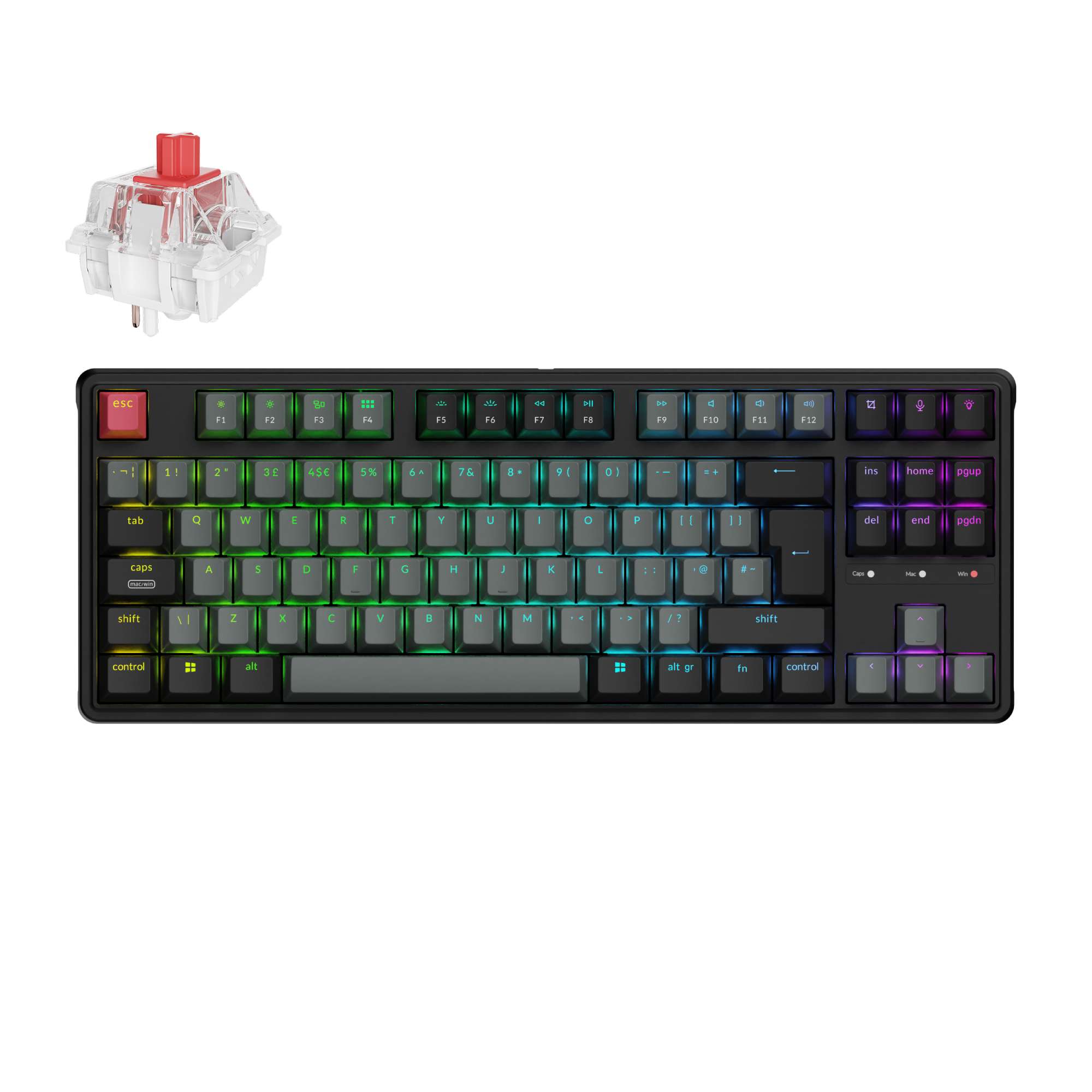 Keychron C3 Pro 8K QMK Wired Custom Mechanical Keyboard ISO Layout Collection