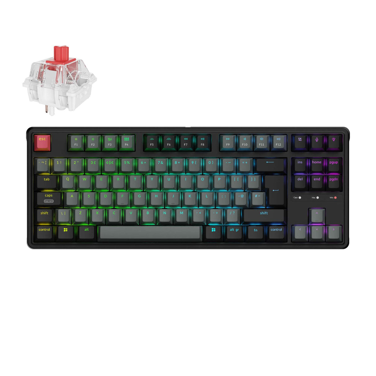 Keychron C3 Pro 8K QMK Wired Custom Mechanical Keyboard ISO Layout Collection