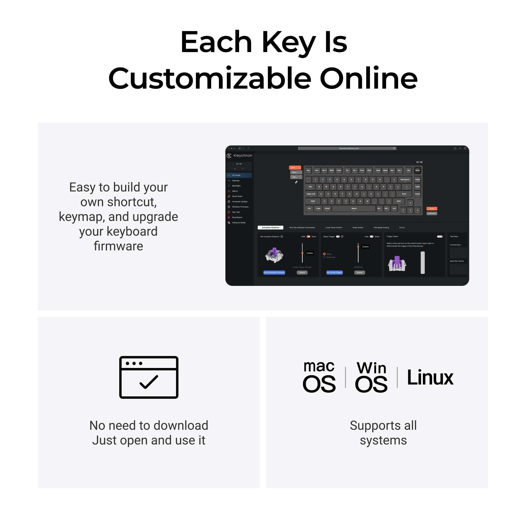 Keychron Q1 HE QMK Wireless Custom Keyboard ISO Layout Collection