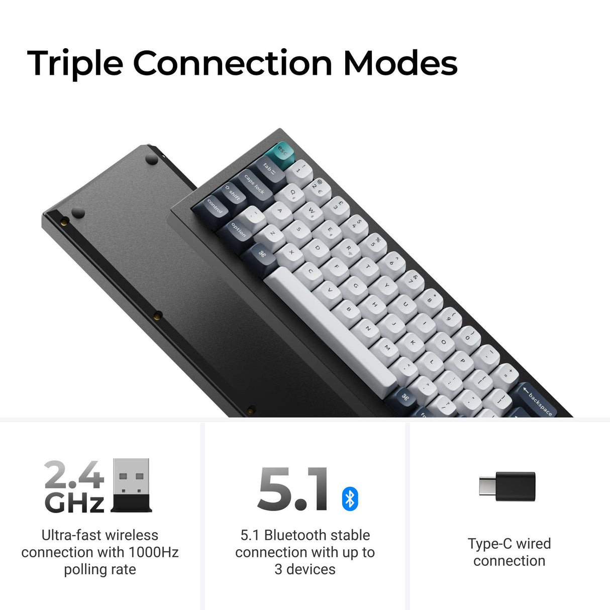 Keychron Q2 Max QMK/VIA Wireless Custom Mechanical Keyboard ISO Layout Collection