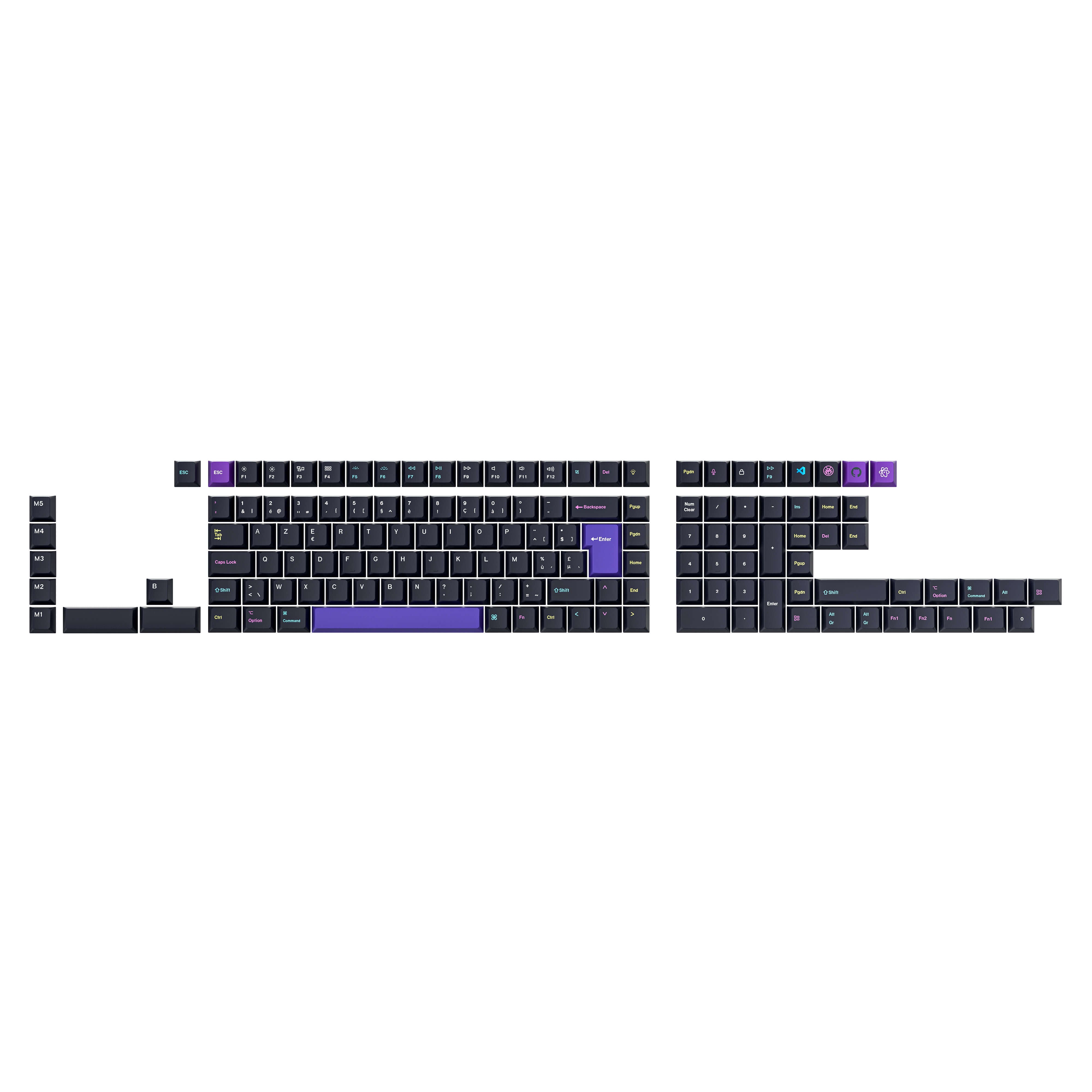 ISO Cherry Profile Dye-Sub PBT Full Set Keycap Set - Developer-2
