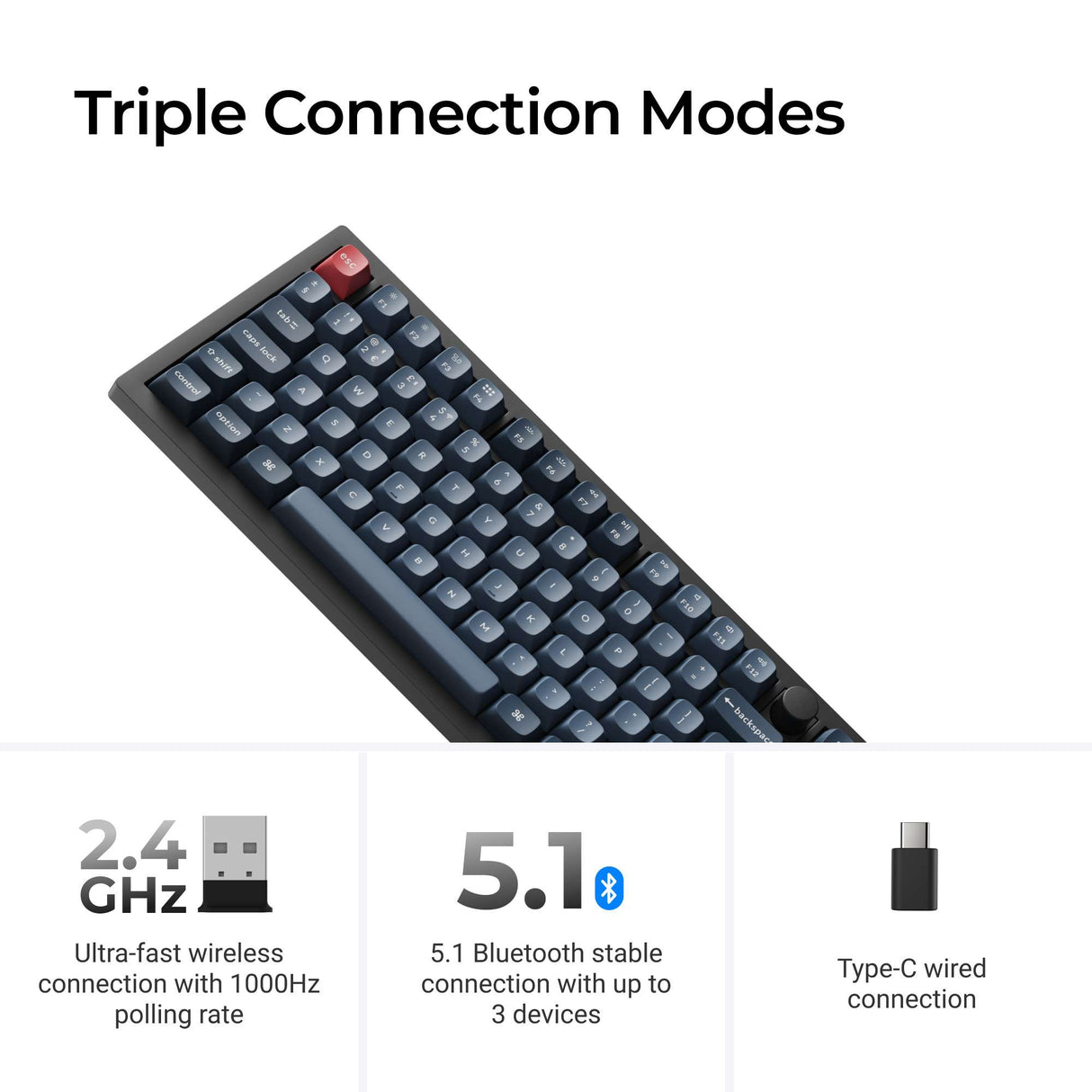 Keychron V6 Max QMK Wireless Custom Mechanical Keyboard ISO Layout Collection