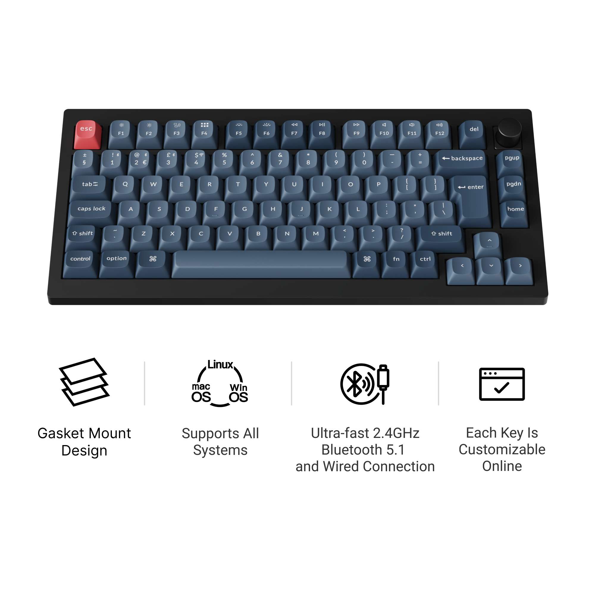 V1 Max UK-ISO Wireless Mechanical Keyboard | Keychron UK