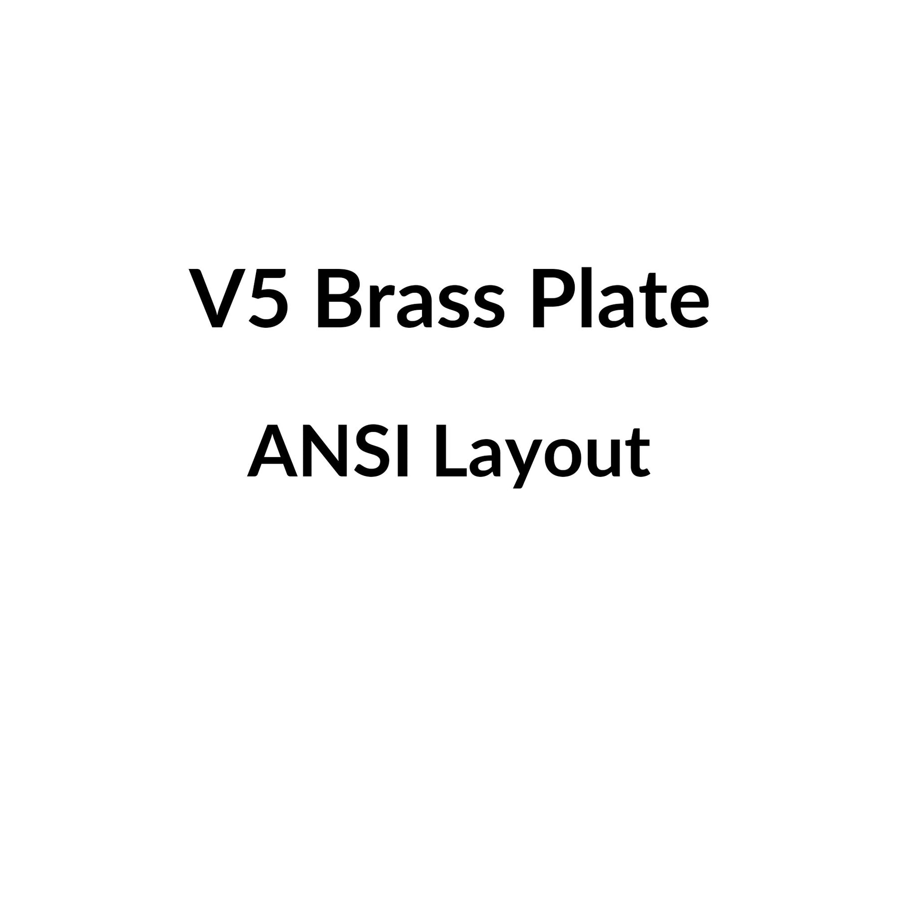 V5 Brass Plate