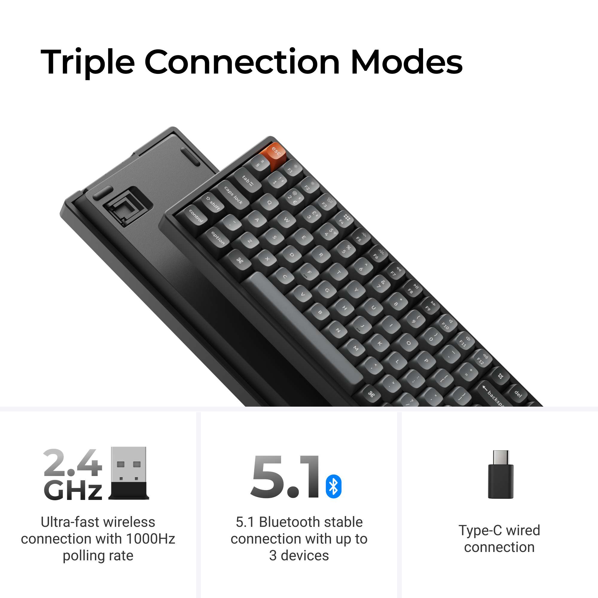 Keychron K2 Max QMK Wireless Mechanical Keyboard ISO Layout Collection