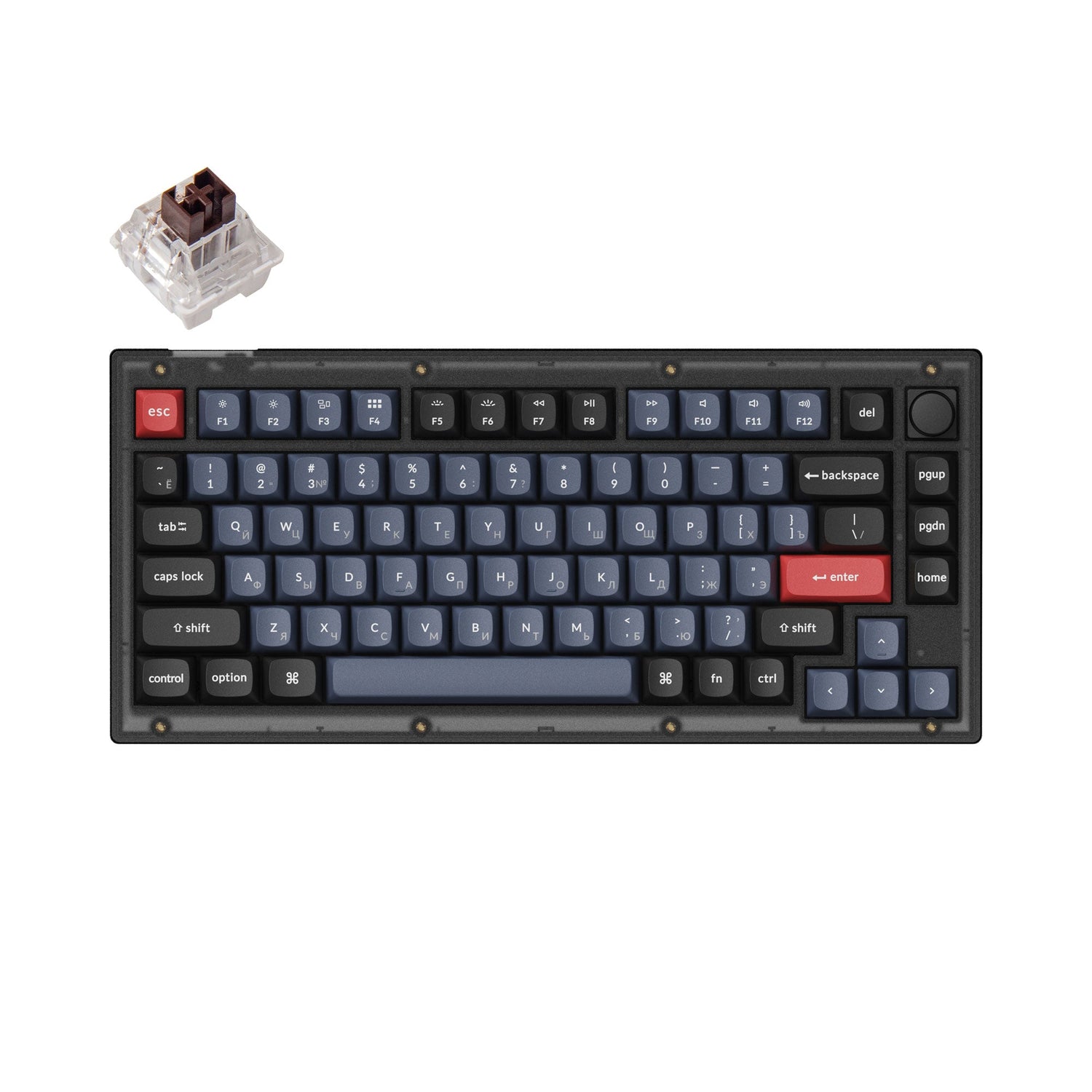 Keychron V1 QMK Custom Mechanical Keyboard (Russian RU Layout ...