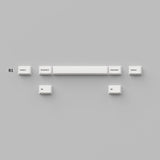 Cherry Profile Double - Shot PBT Full Set Keycaps - Black on White - Bow