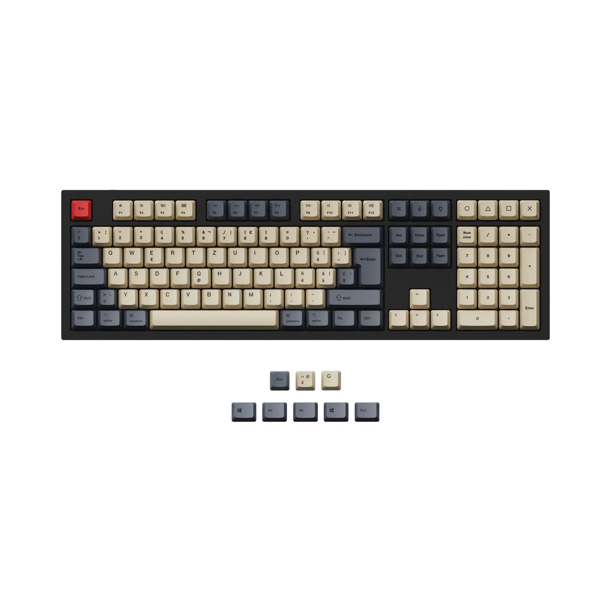 ISO & ANSI Q3 & Q4 & Q6 & K8 OEM Dye-Sub PBT Keycap Set - Carbon