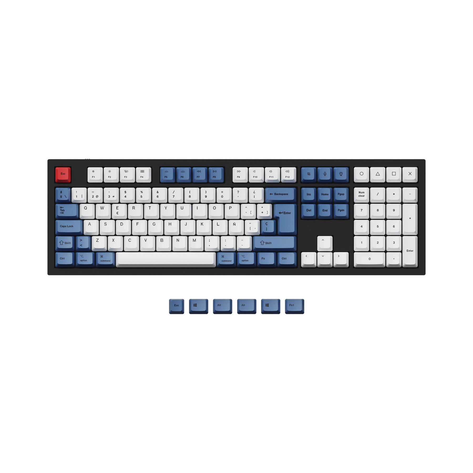 ISO & ANSI Q3 & Q4 & Q6 & K8 OEM Dye-Sub PBT Keycap Set - Blue