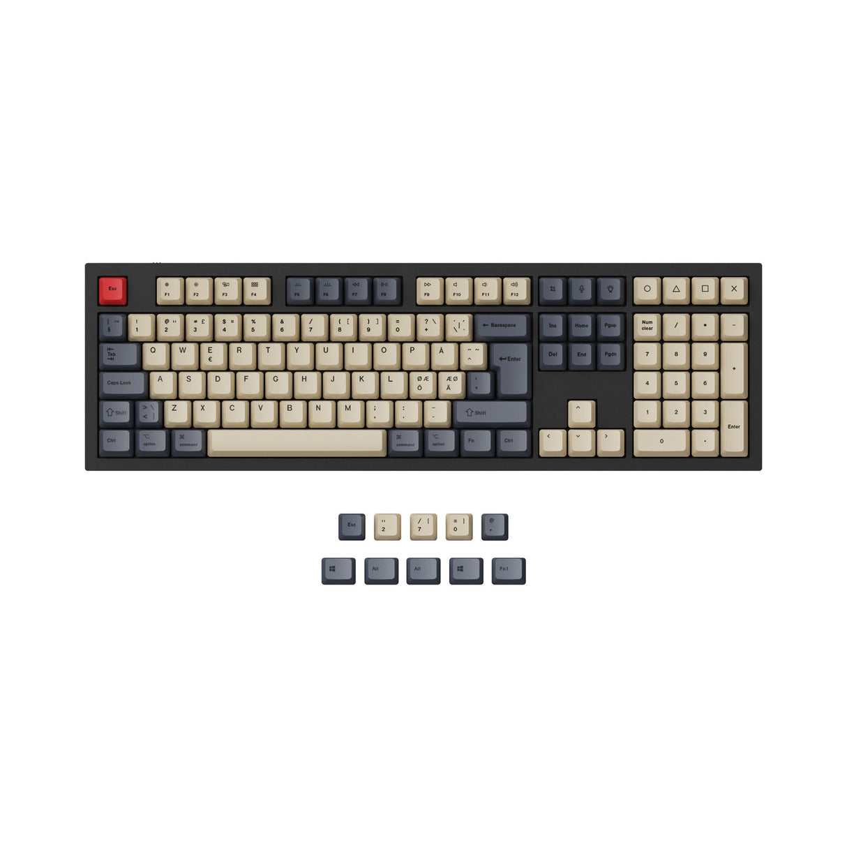 ISO & ANSI Q3 & Q4 & Q6 & K8 OEM Dye-Sub PBT Keycap Set - Carbon