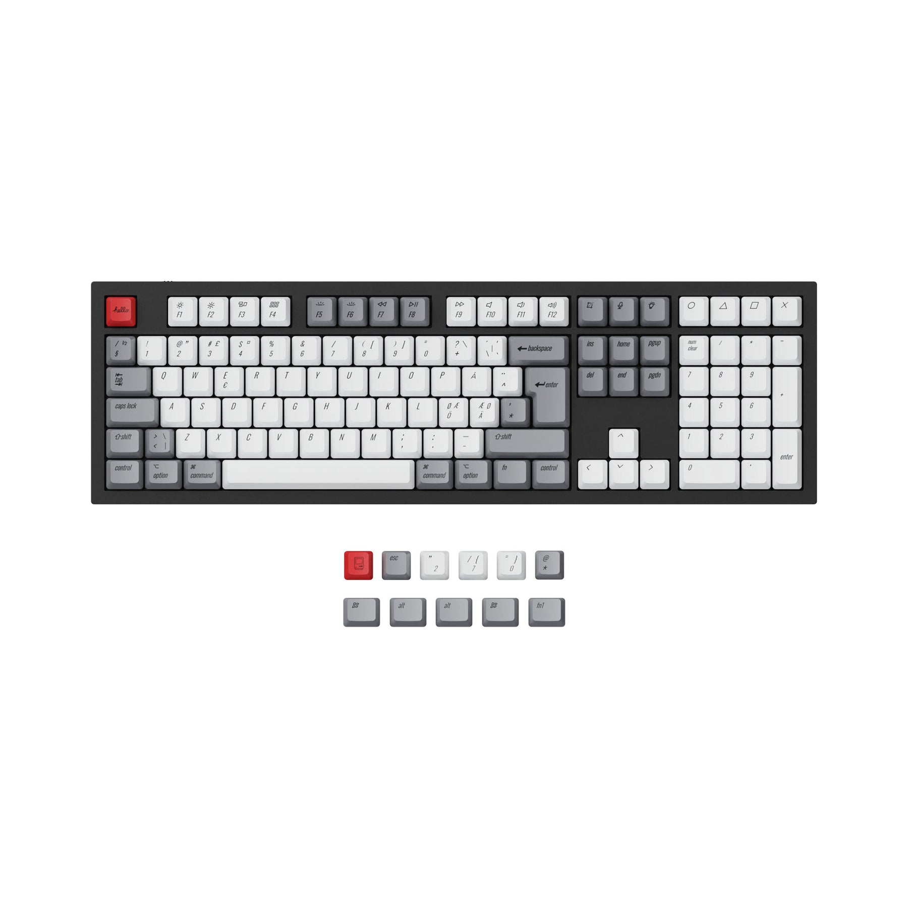 ISO & ANSI Q3 & Q4 & Q4 Pro & Q6 & Q6 Pro & V3 & V4 & V6 & K8 & K8 Pro OEM Dye-Sub PBT Keycap Set - Retro