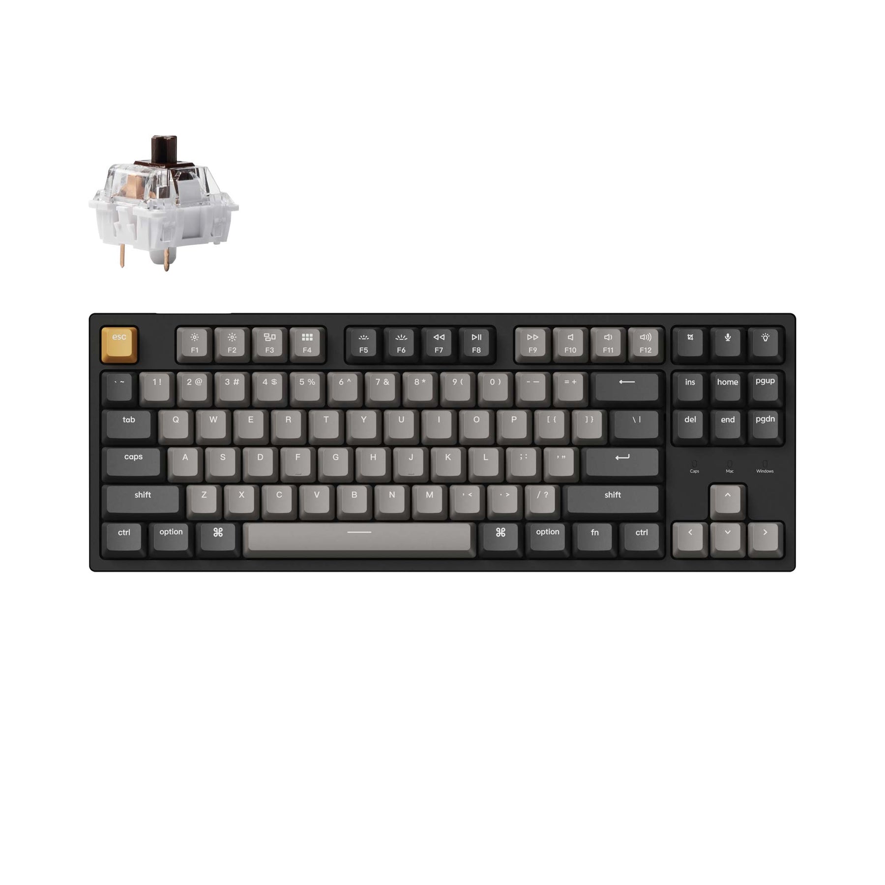 Keychron C1 Pro QMK/VIA Wired Mechanical Keyboard (ANSI Layout)