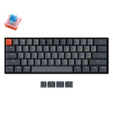 Keychron K12 60% compact hot-swappable wireless mechanical keyboard with for Mac and Windows with White RGB backlight Keychron Lava optical switch blue