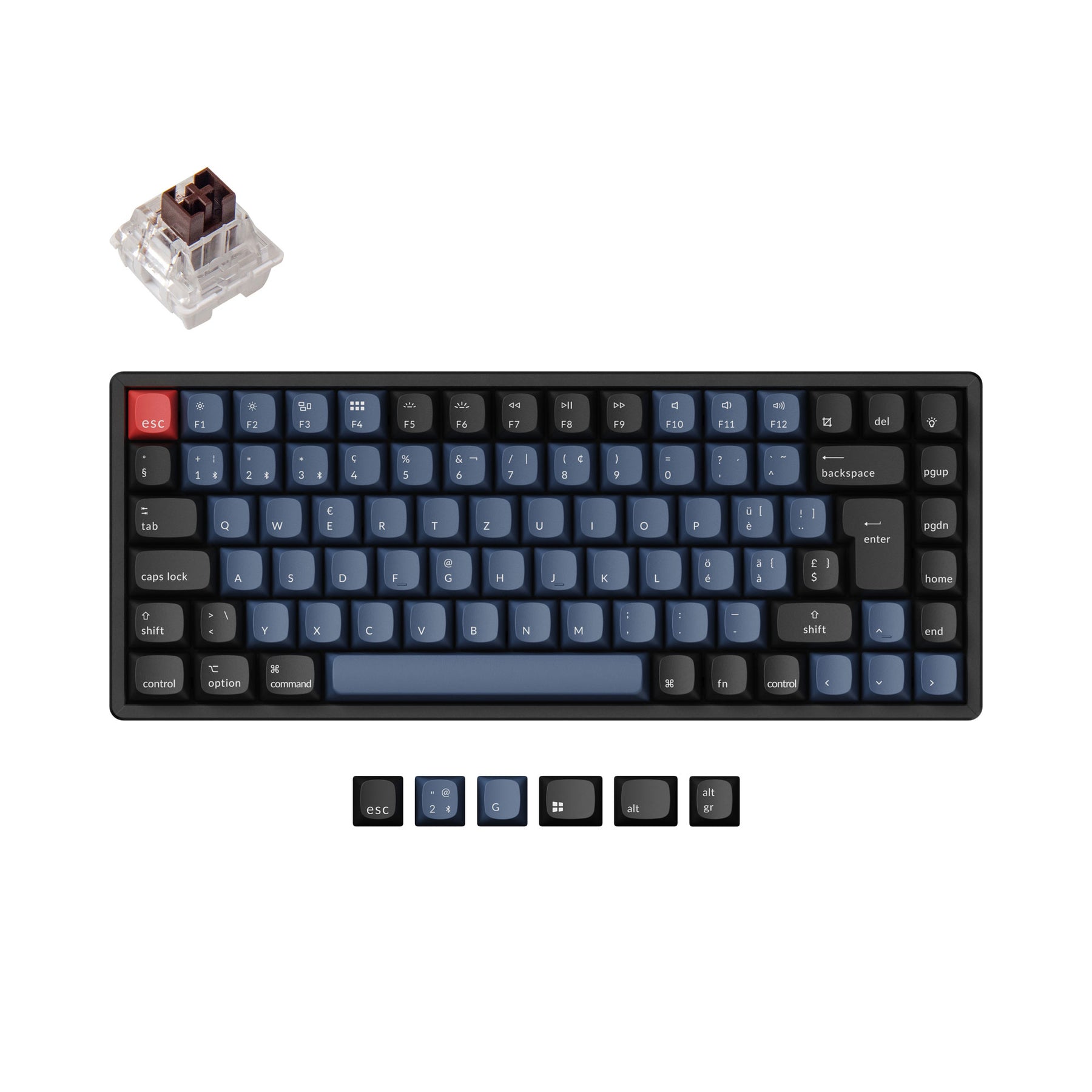 ISO Cherry Profile Dye-Sub PBT Full Set Keycap Set - Iceberg – Keychron UK