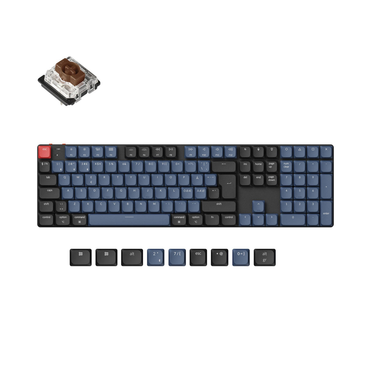 Keychron K5 Pro QMK/VIA Wireless Custom Mechanical Keyboard ISO Layout Collection