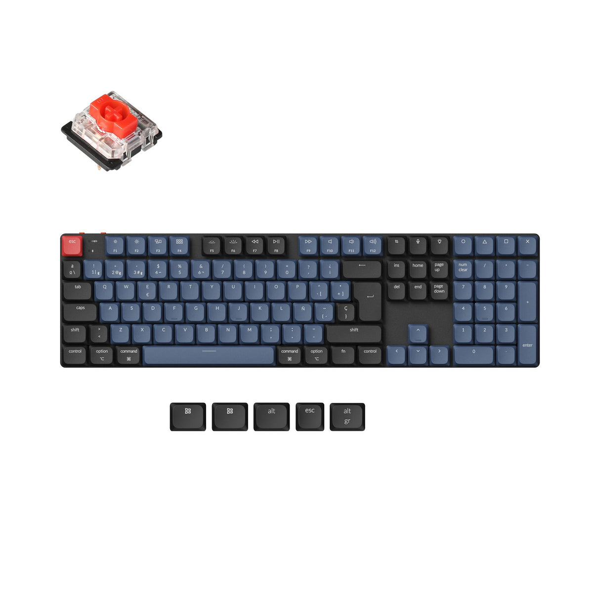 Keychron K5 Pro QMK/VIA Wireless Custom Mechanical Keyboard ISO Layout Collection