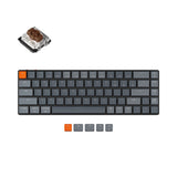 Keychron K7 65-percent ultra-slim compact wireless mechanical keyboard for Mac Windows Hot-swappable low-profile Gateron  Mechanical brown switches with RGB backlit