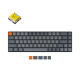 Keychron K7 65-percent ultra-slim compact wireless mechanical keyboard for Mac Windows Hot-swappable low-profile Keychron Optical Mechanical banana switches with White backlit