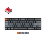 Keychron K7 65-percent ultra-slim compact wireless mechanical keyboard for Mac Windows Hot-swappable low-profile Keychron  optical red switches with RGB backlit