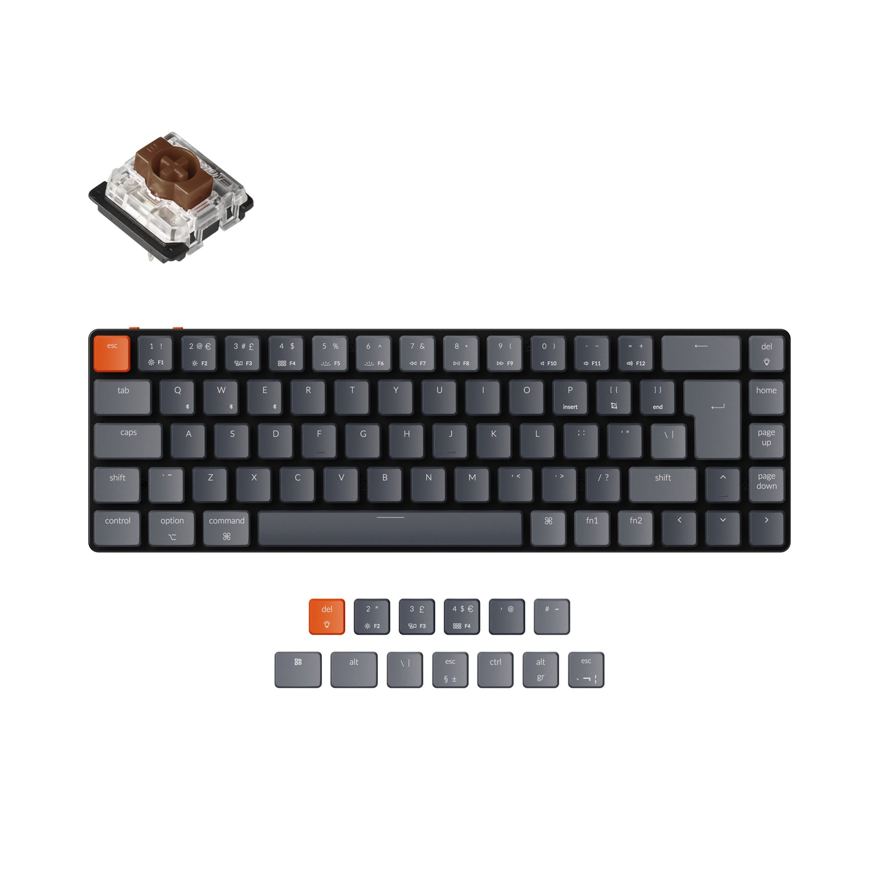 Keychron K7 Ultra-slim Wireless Mechanical Keyboard (UK ISO Layout)