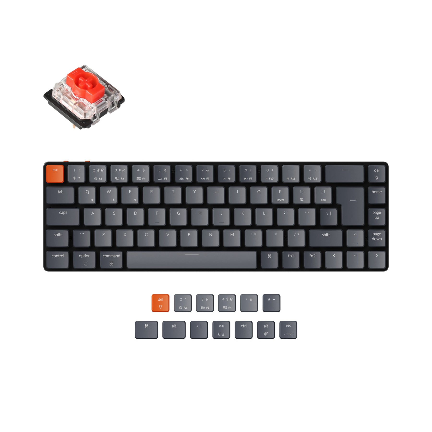 Keychron K7 Ultra-slim Wireless Mechanical Keyboard (UK ISO Layout)
