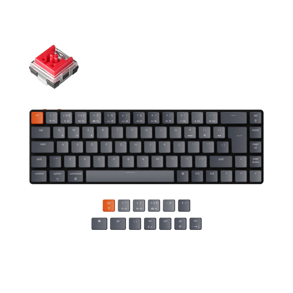 Keychron K7 Ultra-slim Wireless Mechanical Keyboard (UK ISO Layout)