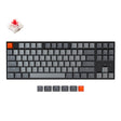 Keychron K8 tenkeyless wireless mechanical keyboard for Mac Windows iOS RGB white backlight with Hot-swappable Gateron switch red