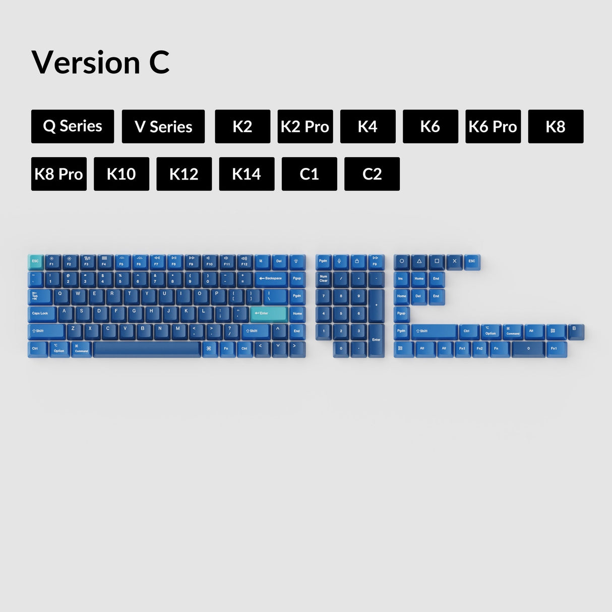 OEM Dye-Sub PBT Keycap Set - Ocean