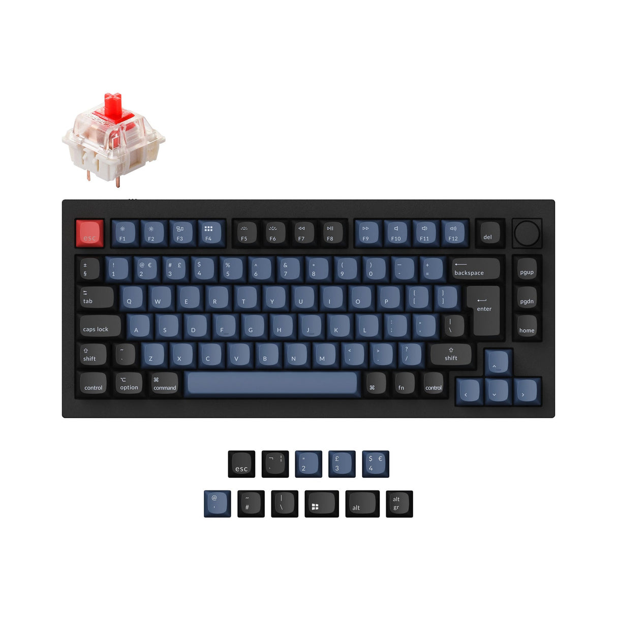 Keychron Q1 QMK Custom Mechanical Keyboard ISO Layout Collection