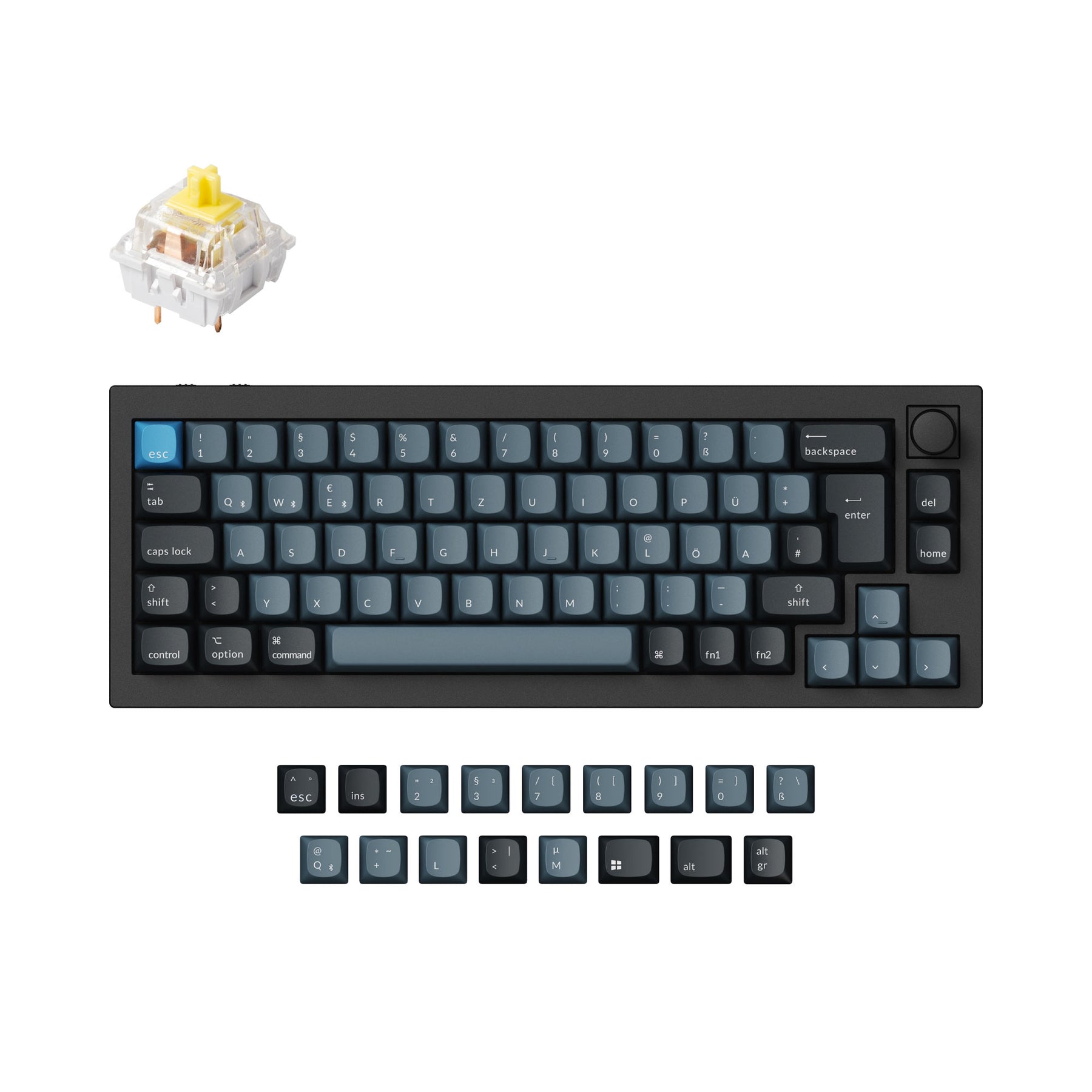 Keychron Q2 Pro QMK/VIA Wireless Custom Mechanical Keyboard ISO Layout Collection