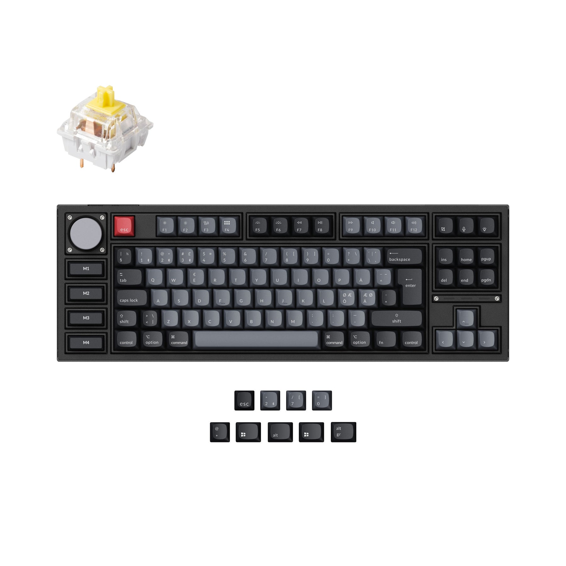 Keychron Q3 Pro QMK/VIA Wireless Custom Mechanical Keyboard ISO Layout Collection