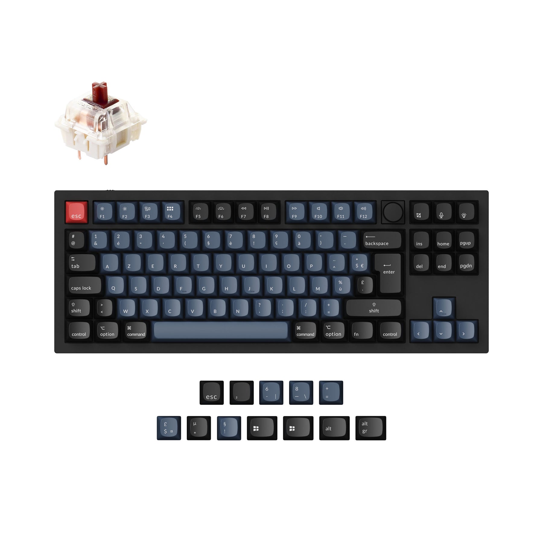 Keychron Q3 QMK Custom Mechanical Keyboard ISO Layout Collection