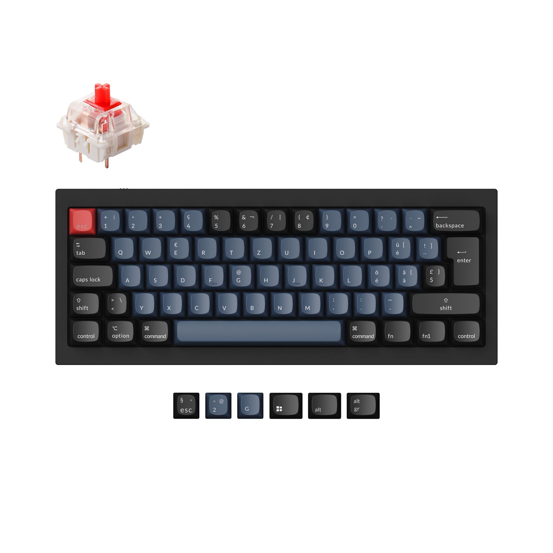 Keychron Q4 QMK Custom Mechanical Keyboard ISO Layout Collection