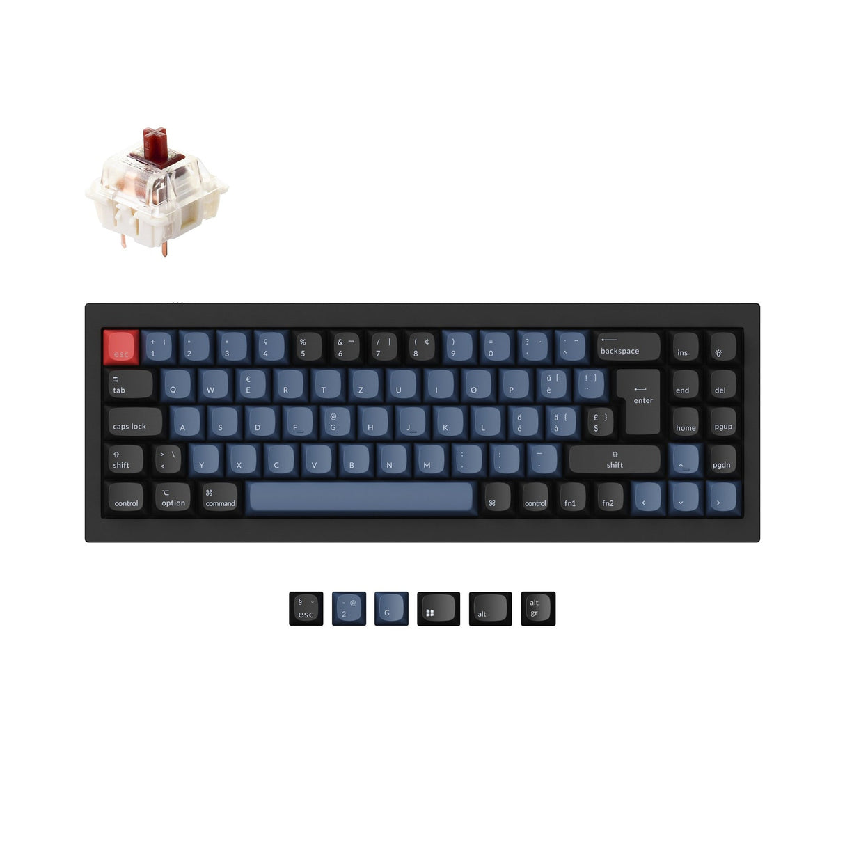 Keychron Q7 QMK Custom Mechanical Keyboard ISO Layout Collection