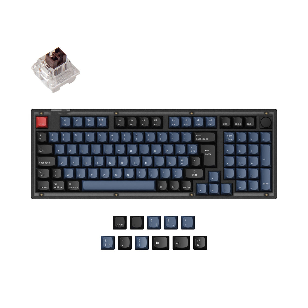 Keychron V5 QMK Custom Mechanical Keyboard ISO Layout Collection