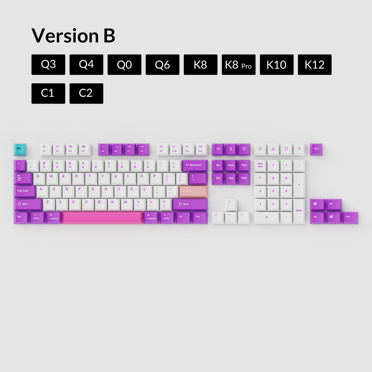 OEM Dye-Sub PBT Keycap Set - Unicorn